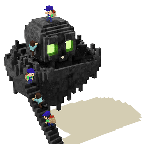 結果にコミットする伴走支援チームのイラスト